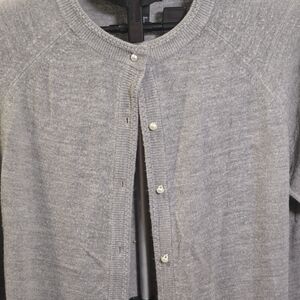 GoodClothes Gray Button-Up Cardigan Sweater Long Sleeve Pearl Button Size XL